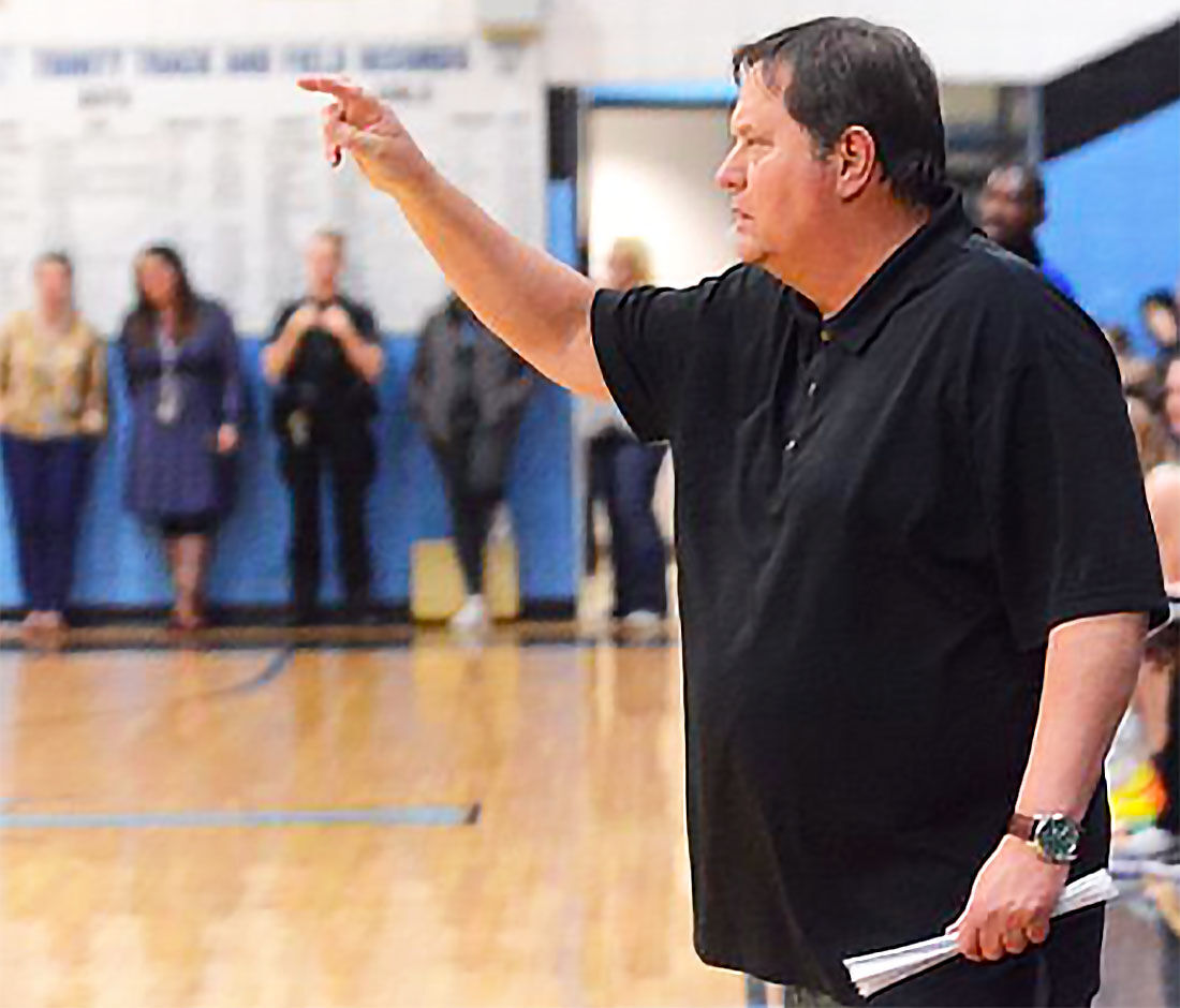 Trinity boys basketball coach Tim Kelly